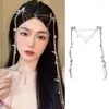 Hair Clips Bride Forehead Chain Tassels Headband Adjustable Face Curtain Personality Design Water Drop Pendant Accessories
