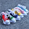 Keychains Lanyards 3D Novel Canvas Sneaker Tennis Shoe Keychain Key Chain Party Jewelry Chains Drop Delivery Fashion Accessories DHMUB