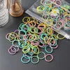 200 stks Nylon Elastisch Rubber Meisjes Leuke Haarbanden Haaraccessoires Kinderen Snoep Kleur Paardenstaart Houder Hoofdband Ornamenten