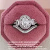 Anello solitario 2023 Nuovo lusso vintage argento colore fidanzamento matrimonio set di per le donne femminili regalo di qualità gioielli all'ingrosso intera vendita R4991 230918