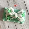 Schattige baby gedrukt grote strik hoofdband baby meisje tulband zachte elastische boog haarband voor pasgeboren kinderen kind hoofd wrap haaraccessoires