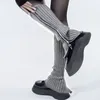 Autumn Winter Women's Leg Warmer Solid Color Zipper Boot Cover Cuff Stockings Socks Girls Fashion