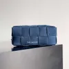 New Designer Classic Shoulder Bag Fashion Women Purse Dark Blue Versatile Denim Woven Hand Crossbody Small Square B50V