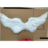 Parti Dekorasyonu Angel Wing Feather Fairy Wingsare Llow Tasarım Cadılar Bayramı Noel Masquerade Karnavalı Cos Cos Costs Pancs Black Drop D DH1CQ