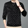 Felpe con cappuccio da uomo Designer Felpa con cappuccio Pullover Felpe Girocollo maglione a maniche lunghe in velluto dorato sottile autunno giacca inferiore casual da uomo nuova top jacquard