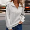 Women's Hoodies Oversized Sweatshirt Quarter Zip Pullover Long Sleeve Half Hoodie Tops Fall Clothing Soft Casual Loose