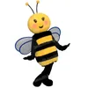 Costumes de mascotte d'abeille d'Halloween, personnage de dessin animé de haute qualité, tenue de carnaval unisexe pour adultes, tenue de fête de noël