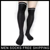 Men's Socks Men Sexy Long Stocking Black Cotton Over Knee Gentlemen Formal Hose Male Dress Suits High Quality
