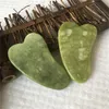 JD010 Pietra xiuyan naturale Giada verde Guasha gua sha Massaggiatore per la terapia di demolizione Rullo di giada ZZ