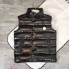 Men's Vests Designer Mens Down Bests Luxury Flocking Badge Women Black Vest Size 1-5 Complete Labels HKD230918