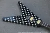 Classic custom shop randy rhoads signature flying v electric guitar polka dot finish top china guitar