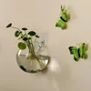 Vaser 2st vägg hängande planterare glas planter terrariums rund växt kruka för container w3je