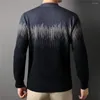 Мужские свитера, модный брендовый вязаный свитер с круглым вырезом, мужская одежда, осенне-зимнее поступление, классический повседневный мягкий пуловер, Джерси Z1176