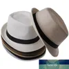 Fashion Men Women Straw Hats Soft Fedora Panama Hats Outdoor Stingy Brim Caps Jazz Straw Hat Outdoor Sun Hat 7 Colors Choose264H