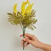 Fleurs décoratives soies artificielles boule d'or Bouquet blanc de haute qualité pour Table de mariage fête bricolage cadeau décor de salle de noël