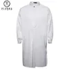 2018 outono nova marca camisa masculina estilo árabe moda simples longo camisa casual branco muçulmano robe thobe vestido M-XXL2311