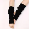 Stirrup Leg Warmers Candy Color Knited Knee High Stockings Winter Women Socks Boot Cuffs Foot Cover Fashion