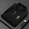 폴로 셔츠 남자 짧은 슬리브 티 고품질 라펠 비즈니스 공식 최고 캐주얼 자수 폴로 티셔츠 성공적인 개인 Y2K