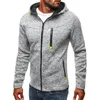 Sudaderas con capucha para hombre Sudaderas con cremallera completa Sudadera con capucha Color sólido Cremallera con capucha Fitness diario Básico Polar fino Manga larga Azul Gris Negro 230918