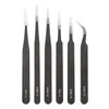 Whole-6pcs ESD Safe Anti-Static Stainless Steel Tweezers Set Maintenance Watch Repair Tools Kits Electronic Rework Tool Set DI2289