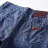 Herr shorts 2023 denim rak fat fast mitt midja 5-poäng koreansk sommar avslappnad