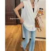 Women's Vests 2023 Woman Jacket Vest Clothing Coat Suit Top Sleeveless Summer Vintage Short Luxury Waistcoat Blazers Korean Fashion Y2k