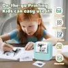 Phomemo stickerprinter - M02L zakprinter met 6 rollen papier Thermische miniprinter Draagbare printer voor het afdrukken van foto's
