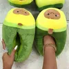 Pantoufles Cartoon Avocadodo Design Peluche Hiver Chaussures Pour Femmes Intérieur Maison Coton Pantoufles Jeunes Filles Étudiantes Pantoufles De Couleur Bonbon x0916