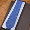 Tie 100% Silk Embroidery Stripe Pattern Classic Bow Tie Brand Herrens avslappnade smala band Presentförpackning 8752230T