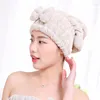 Towel HELLOYOUNG Bowknot Women Bathroom Absorbent Quick-drying Polyester Cotton Bath Hair Dry Cap Head Wrap Hat Salon