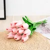 Flores decorativas 5 pçs tulipa artificial pe espuma buquê falso decoração para casa decoração do jardim dos namorados suprimentos de casamento