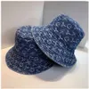 Cappelli a tesa larga Cappello da cowboy a secchiello Cappello casual di lusso unisex Cappellino da donna per uomo Designer per strada Casquette Denim Stampa berretto aderente 280v