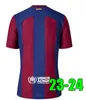 T-shirty mężczyzn 24 Gavi Lewandowski FC Barcelonas Soccer koszulka Adama Camiseta Futbol Ferran 2024 Memphis Fan Player Dest Kit Kid 6wh1