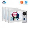 Deurbellen Tuya 7 inch touchscreen Smart Home video-intercomsysteem WiFi deurintercom toegang met 1080P 110 bedrade deurbelcamera HKD230919