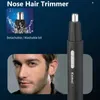 Rasoirs électriques Tondeuse à cheveux portable pour nez et oreilles Micro USB Charge 3-en-1 Tondeuse à barbe à sourcils pour hommes et femmes sans douleur légère x0918