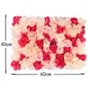 Decorative Flowers 40x60cm Artificial DIY Wedding Decoration Flower Wall Panels Silk Rose Pink Romantic Backdrop Decor