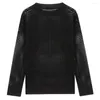 Pulls pour hommes Style coréen Pull mâle Streetwear solide noir surdimensionné à manches longues Top homme décontracté pull tricoté pulls vêtements d'automne