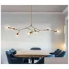 Pendant Lamps Adelman Chandeliers Lighting Modern Lamp Novelty Natural Tree Branch Suspension Light El Dinning Room Drop Delivery Ligh Dhwin