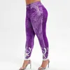 Women's Pants Plus Size Tie Dye Print High Waist Summer Yoga Fitness Gym Sport Leggings Women Workout Push Up Tights Trousers Female