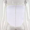 Débardeurs pour femmes Y2K Mode Été 2023 Printemps Sans Manches Camis Sling Coton Wrap Gilet Sexy Tops Crop T-shirt Femme Dame Blanc