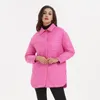 Parkas femme Malina boutons avant Parkas femmes mode Simple Argyle manteaux femmes élégant col rabattu solide coton vestes femme dames 230915