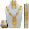 Set di orecchini e collane Vendita di gioielli da donna Dubai 24k Gold Wedding Gift nuziale