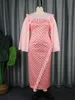 Городские сексуальные платья с принтом, длинным круглым вырезом, розовым шифоновым рукавом, высокой талией и цветочным принтом, облегающие коктейльные вечерние наряды для женщин 230918