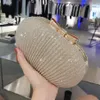 Sparky Pleated Women Bridal Hand Bags For wedding Gold Evening Clutches Chain Bag Applique In Stock Bridal Bags Party Blingbling298N