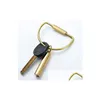 Noise Maker Loud Brass Whistle Portable Emergency Outdoor Survival Hiking Tools Party Favors Gift Present Gold Drop Delivery Home Gard Dhpw8