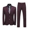 Abiti da uomo Blazer Plyesxale Grigio Borgogna Blu Navy Abito scozzese da uomo 2021 Primavera Autunno Matrimonio per lo sposo Moda uomo Casu230S