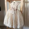 2021 Flower Girl Dresses For Weddings Kids Girls Pageant Dress Bow Ribbon Floor Length Communion Party Gowns Puffy224e