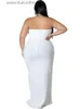 Grundläggande avslappnade klänningar 3xl 4xl plus size klänning Kvinnokläder split mantel sommar Nytt solid lapptäcke elegant chic sexig fest maxi klänning stor stor storlek l230918