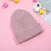 Bérets 2023 Hiver Couleur Unie Polyvalent Bonnet En Tricot Unisexe Hip Hop Tendance Chaud Bonnets Rétro Rond Haut Coupe-Vent Chapeau De Laine