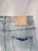 Pantalons pour hommes Marque de mode Jeans bleu clair pour hommes Peinture à la main Slim Pantalons décontractés J230918